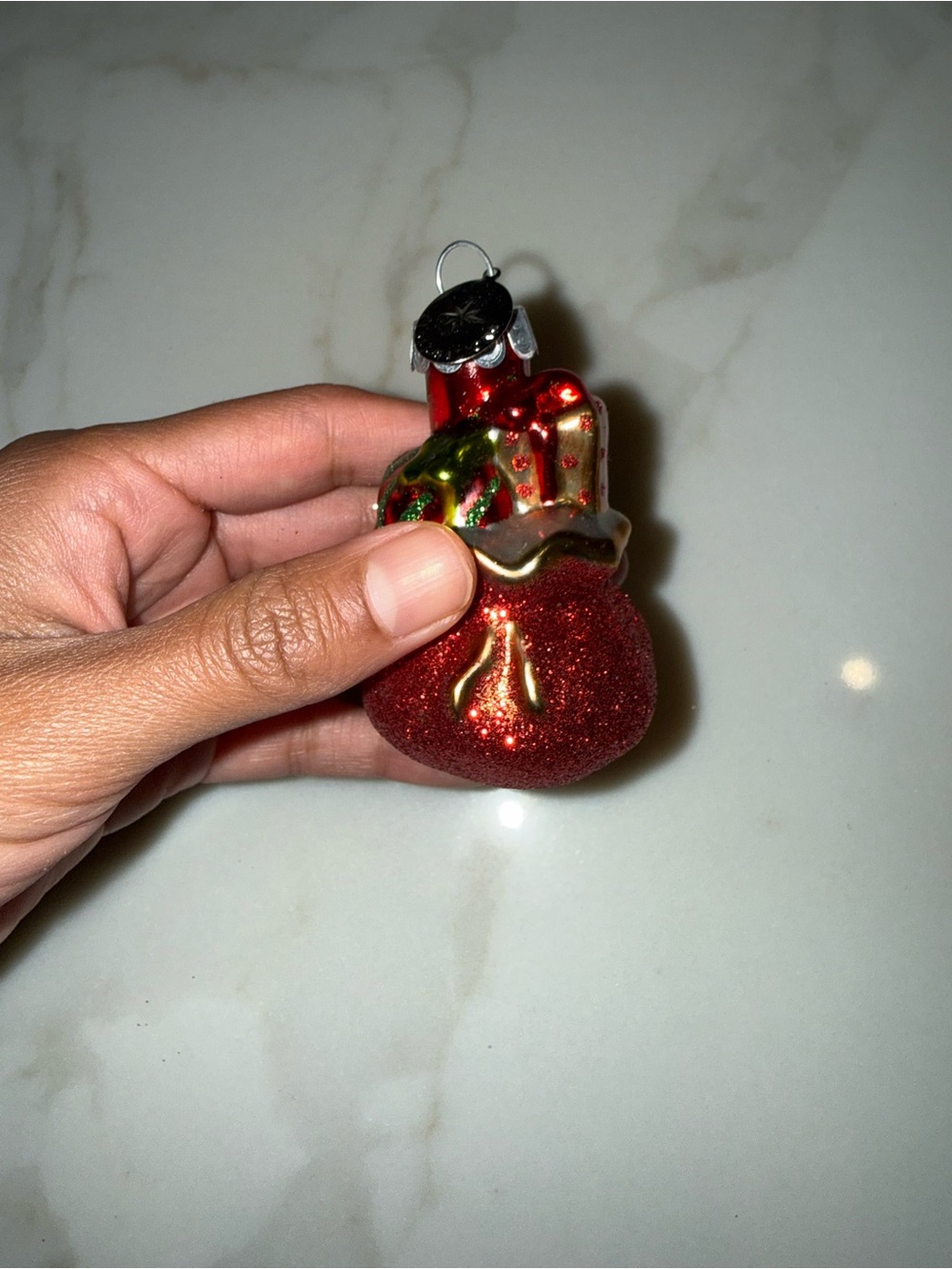 ✨ VINTAGE Christopher Radko Santa’s Toy Bag Glass Ornament ✨